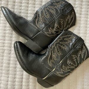 Youth 10 1/2 Blck Cowboy Boots